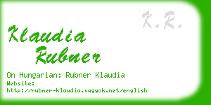 klaudia rubner business card